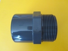 PVC Übergangsnippel 11/2" AG x d 63 mm Klebestutzen